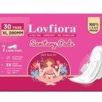 LovFiora Ultra Thin Sanitary Pads for Women – XL 280mm (Pack of 30) | 7-Layer Protection with Gel Technology | 100% Rash-Free & Leak Proof | Cottony Soft Feel